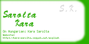 sarolta kara business card